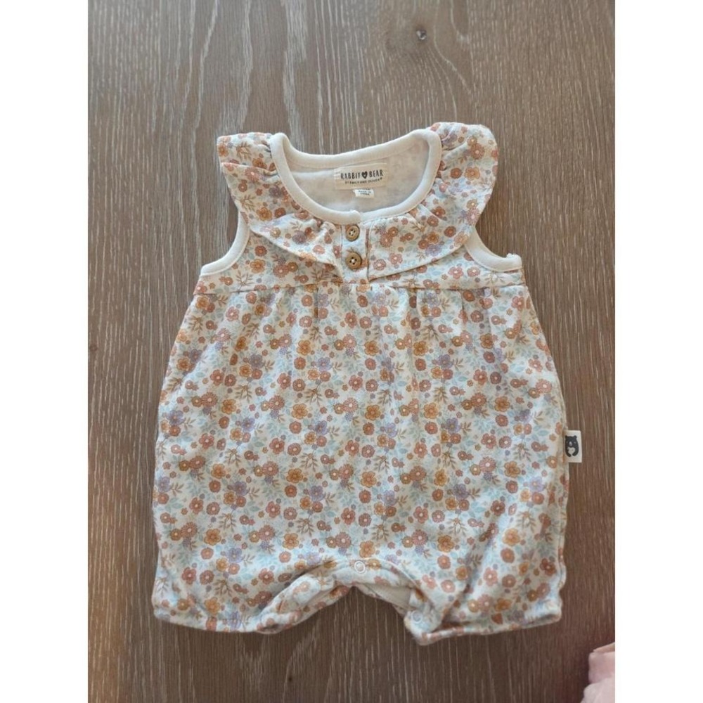Rabbit‎ bear baby girl romper 3-6 mos